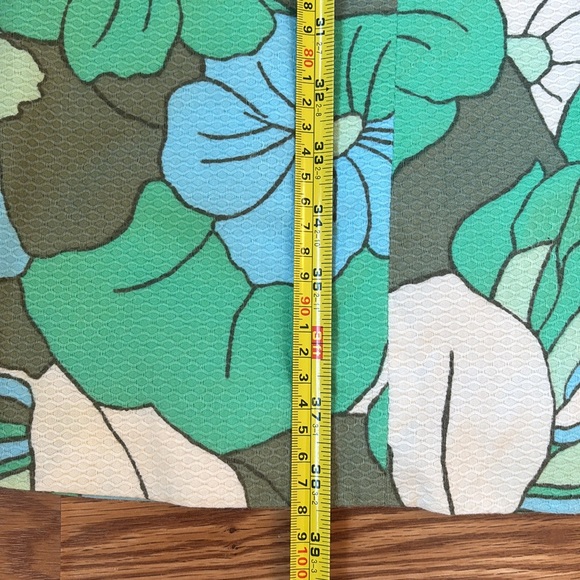 Boden Green and Blue Floral Retro Pocket Sleeveless Shift Dress Size 6 Long - Picture 9 of 11